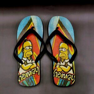 The Simpsons Homer Simpson "Homey" Flip Flops Sandals - Mens Size 12